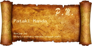 Pataki Manda névjegykártya